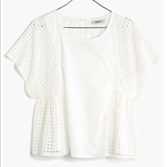 Madewell Tops - Madewell Eyelet Blouse - white - Small